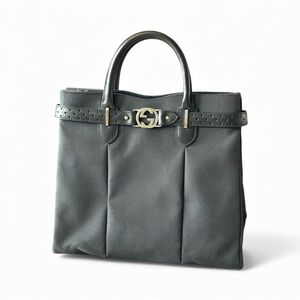 Gucci Tom Ford Era black Canvas and Leather Tote bag like new